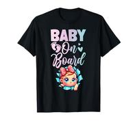 Bebé A Bordo Embarazada Mamá Esperando Bebé Embarazo Embarazada Camiseta