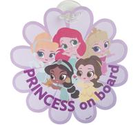 Tataway Disney Princesas Baby On Board Ariel, Belle, Jasmine, Aurora y Cenicienta, forma de flor y casquillo de ventosa, señal de niña a bordo, 11544