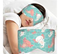 Bebé ajolote kawaii lindo, Antifaz para dormir, ideal para el hogar, viajes y trabajo por turnos. Cubre completamente los ojos y bloquea la luz.