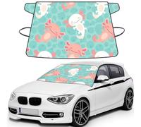 Bebé ajolote Kawaii Lindo,Funda Protectora para Parabrisas de Coche, Resistente a la Nieve, Hielo, Sol, Rayos UV, Polvo y Agua. Apta para la mayoría de los Coches.
