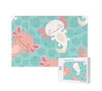 Bebé ajolote Lindo Kawaii,Rompecabezas de Madera de 300 Piezas, Juego Familiar, Rompecabezas para Adultos, Adolescentes, decoración del hogar
