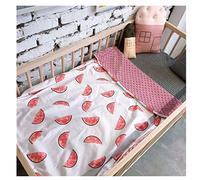 Bebe Algodón Manta Blanco Rosa Gris Azul Dinosaurio Sandía Juegos Infantiles TDAH Apaciguar Manta Edredón Cochecito Jardín de Infancia Niño y Niña Ropa de Cama (Style #1, 80 x 110 cm)