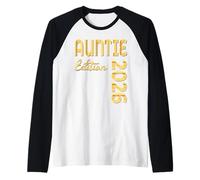 Bebé Anuncio Embarazo Parto Auntie Tía 2026 Camiseta Manga Raglan