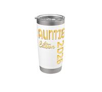 Bebé Anuncio Embarazo Parto Auntie Tía 2026 Vaso térmico de acero inoxidable de doble pared