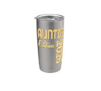 Bebé Anuncio Embarazo Parto Auntie Tía 2026 Vaso térmico de acero inoxidable de doble pared
