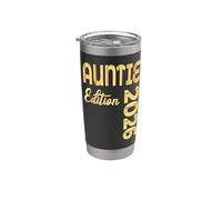 Bebé Anuncio Embarazo Parto Auntie Tía 2026 Vaso térmico de acero inoxidable de doble pared