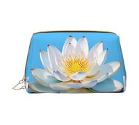 Bebé Azul Corazón Impresión Cosméticos Bolsos,Bolso De Maquillaje De Cuero Pequeño Para Monedero, Bolsa De Cosméticos, Bolso De Inodoro Embrague Para Las Mujeres Viajes, Patrón de loto asiático, One