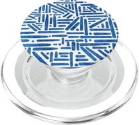 Bebé Azul Geométrico Minimalista Abstracto Laberinto Patrón Estético PopSockets PopGrip para MagSafe