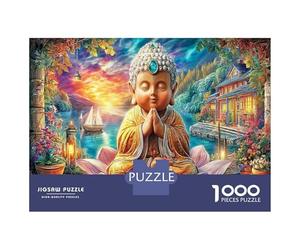 Bebé Buda en un Mundo fantástico 1000 Piezas Paquete De Puzzle Arte mítico Puzzle Cartón Extra Grueso - Favorito De Coleccionistas, Relajación, Regalo Genial para Viajes O Fiestas 38x26cm/1000pcs