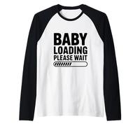 Bebé Cargando, por Favor Espere Lindo Esperando Mamá Camiseta Manga Raglan