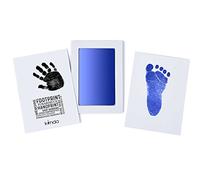 Bebé "Clean Touch" huella de la mano o la huella - almohadilla de tinta | Seguro para bebés - sin contacto con la piel | de kiinda (azul)