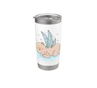 Bebé con alas de hadas Vaso térmico de acero inoxidable de doble pared