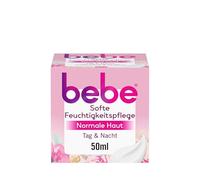 bebe Crema hidratante suave, 50 ml, hidrata 24 horas para piel normal con extracto de melocotón y vitamina E