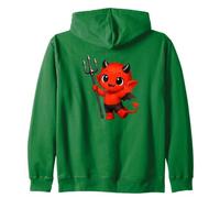 Bebé Diablo Rojo Alegre con Formas tridentes Mania Sudadera con Capucha