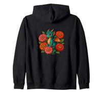 Bebé Dragón Flores ilustración Jardinero Sudadera con Capucha