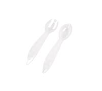 Bebe - Juego de 2 cubiertos de plástico con cuchara y tenedor de 13 cm