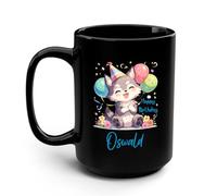 Bebé Lobo Feliz Cumpleaños Tazas De Regalo Novedad Tazón Cerámica Tazas Té Regalos Novedosos Para Navidad Trabajo Familiares 330 Ml