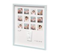 Baby Art My Very First Year Recuerdo Para El Primer Año de su bebé, Marco de 12 fotos y Huella de bebé en arcilla, Crystalline