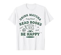 Bebe Matcha Leer Libros Sé Feliz Ritual Diario Acogedor Calma Camiseta