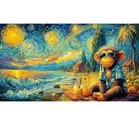 Bebé Mono en una exuberante Selva Puzzle de 1000 Piezas para Adultos - Papel Reciclado Decoración de Pared & Regalo Familiar Divertido 38x26/1000pcs