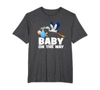 Bebé niño en el Camino! nuevos Padres Camiseta, Hombre Tallas Grandes, Jaspeado Oscuro, 2X Alto