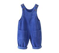 Bebé Niño Pana Pantalones de Peto Monos Niños Niñas Sin Mangas Botón Ajustables Tirantes Pantalones Básicos 0-3 Años