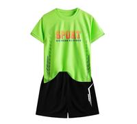 Bebé Niño Verano Conjunto My First Cumpleaños Dibujos de Dinosaurio Camiseta T-Shirt Manga Corta Jeans Shorts Traje Casual Ropa 2 Piezas