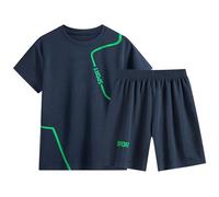 Bebé Niño Verano Conjunto My First Cumpleaños Estampado Tractor Cuello Redondo Tops Pantalones Cortos Shorts Sudadera Primavera, otoño