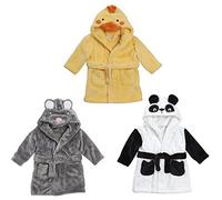 Bebé Niños lindo diseño Animal con capucha forro polar albornoz bata 6 - 24 meses