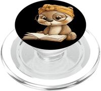 Bebé Nutria Libro Abierto Lectura Animal Lover Gráfi PopSockets PopGrip para MagSafe