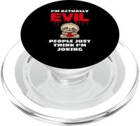Bebé Perezoso I'm Actually Evil People Just Think I'm Joking PopSockets PopGrip para MagSafe