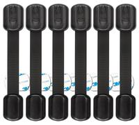 Bebé Proofing ajustable armario de seguridad Locks por oxlay | prueba de niños cierres para cajones, aparador, armario, horno, frigorífico, armario | 6 unidades