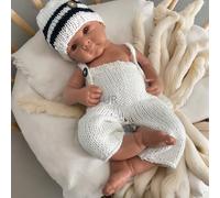 Bébé Reborn Fille Réaliste en Silicone de 48 cm Avec Grands Yeux - Nouveau-né Articulé et Réaliste, Cadeau Fait Main pour Enfants et Collectionneurs (Unpainted#3)