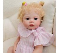 Bebe Reborn Niña 48 cm 19 Pulgadas Muñecas Reborn Silicona Cuerpo Completo Tacto Suave Muñeca Bebe Lavable Hecho a Mano Parece Un Muñeco Bebe de Real Regalo Set para Niños Edad 3+