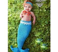 Bebé recién nacido, ropa de fotografía, fotografía infantil, ropa de peinado, accesorios, fotos de bebé, fotos de sirena (4)