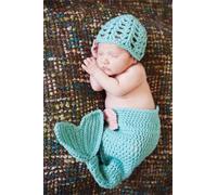 Bebé recién nacido, ropa de fotografía, fotografía infantil, ropa de peinado, accesorios, fotos de bebé, fotos de sirena (1)