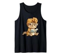Bebé Reptil pequeño Libro Lectura gráfico Lagarto Gafas Grandes Camiseta sin Mangas