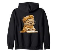 Bebé Reptil pequeño Libro Lectura gráfico Lagarto Gafas Redondas Sudadera con Capucha