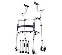 Bebé resistente, dispositivo auxiliar plegable para caminar para personas mayores, marco de reposabrazos con muleta para personas mayores, carro con ruedas para entrenamiento de miembros inferiores (A