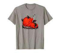 Bebé Rojo durmiendo Diablo sobre Rocas Formas manía Camiseta
