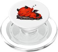 Bebé Rojo durmiendo Diablo sobre Rocas Formas manía PopSockets PopGrip para MagSafe