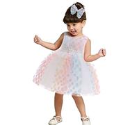 Bebé Ropa de Bautizo Vestido Flor Chica Vestidos Para Bodas Dama de Honor Princesa Paseo Cumpleaños Fiesta Tutú Vestido Bebé Bautismo Ropa Blanco 9-12 Meses