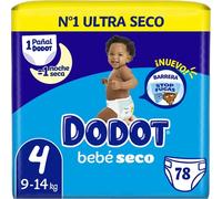 Bebé-Seco pañales de 9 a 14 kg talla 4 bolsa 78 unidades