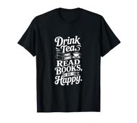 ¡Bebe té Lee Libros! Arte Bibliotecario Camiseta