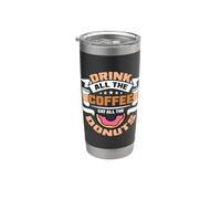 Bebe todo el café Comer panaderos Pastelería Café y donuts Vaso térmico de acero inoxidable de doble pared