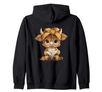 Bebé Vaca pequeño Libro Lectura Animal Amante gráfico Pantorrilla Redonda Sudadera con Capucha