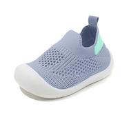 bebé y niños Zapatillas Transpirables con de Goma para Primeros Pasos Ideales para Caminar y Apoyo en el Desarrollo cómodo Calzado Infantil de Uso Diario diseño (Light Gray, 23 T