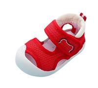 Bebé Zapatillas Primeros Pasos Zapatos Malla Transpirable Niño Niña Cuero PU Suela Suave Antideslizante Unisex Zapatillas Ligero Sandalias Deportivas de Verano