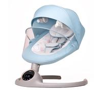 BEBE2LUXE Alpha : Silla Mecedora Eléctrica para Niños, Hamaca Bebé, Columpio Bebe, Hamaca eléctrica 0-9 kg, Bluetooth, pantalla táctil LED, música, arnés 5 puntos, temporizador
