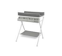 Bebeconfort Baltic, Bañera Cambiador Bebé 2 en 1, 0-12M (máx. 11 kg), Plegado Compacto, Fácil Almacenamiento, Múltiples Compartimentos, Colchón Cambiador Acolchado, Fácil Drenaje de Bañera, Grey Mist